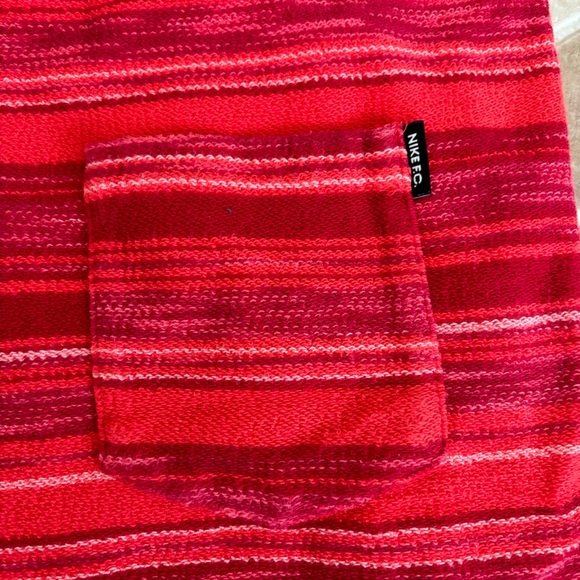NIKE NICE USED VINTAGE 1994 RETRO MENS FC VENOM RED PINK ORANGE STRIPE SHORTS L - Picture 9 of 11